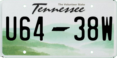 TN license plate U6438W