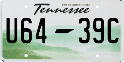 TN license plate U6439C