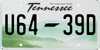 TN license plate U6439D