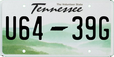TN license plate U6439G