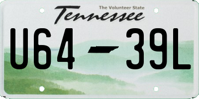 TN license plate U6439L