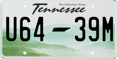TN license plate U6439M