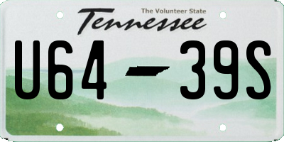 TN license plate U6439S