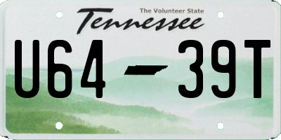 TN license plate U6439T