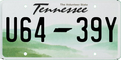 TN license plate U6439Y