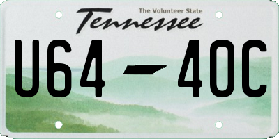 TN license plate U6440C