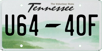 TN license plate U6440F