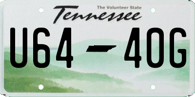 TN license plate U6440G