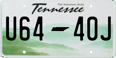 TN license plate U6440J