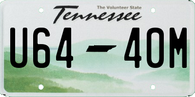 TN license plate U6440M
