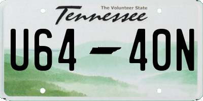 TN license plate U6440N