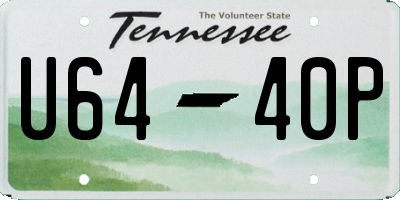 TN license plate U6440P