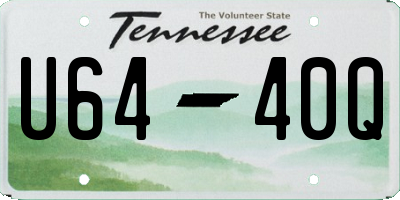 TN license plate U6440Q