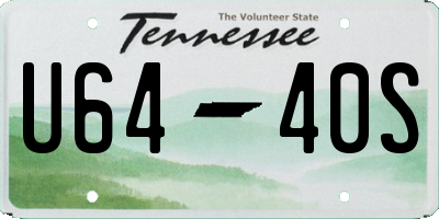 TN license plate U6440S