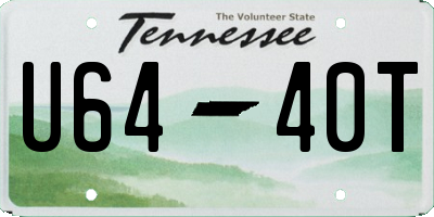 TN license plate U6440T