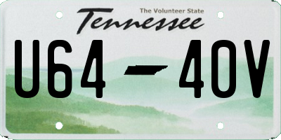 TN license plate U6440V