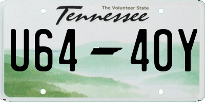TN license plate U6440Y