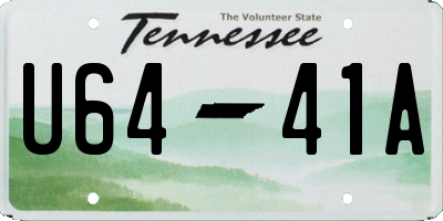TN license plate U6441A