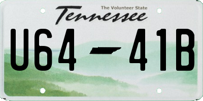 TN license plate U6441B