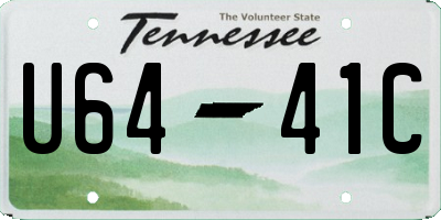 TN license plate U6441C