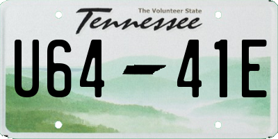 TN license plate U6441E
