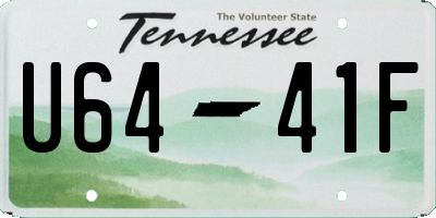TN license plate U6441F