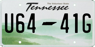 TN license plate U6441G