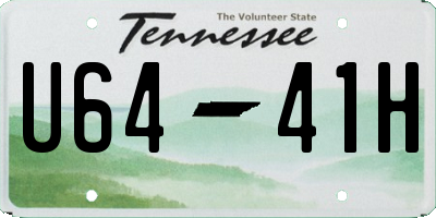 TN license plate U6441H
