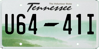 TN license plate U6441I