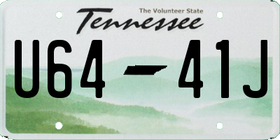 TN license plate U6441J
