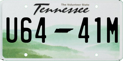 TN license plate U6441M