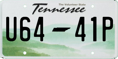 TN license plate U6441P