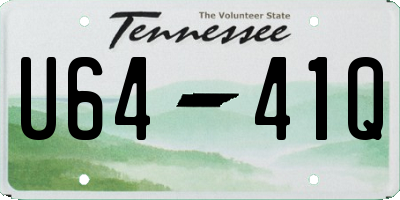 TN license plate U6441Q