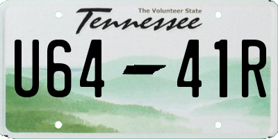 TN license plate U6441R