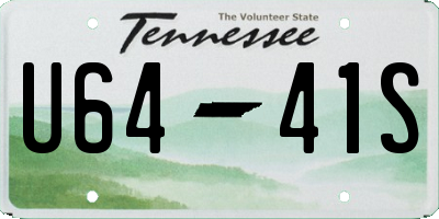 TN license plate U6441S