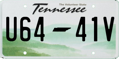 TN license plate U6441V