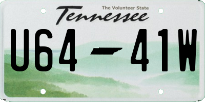 TN license plate U6441W