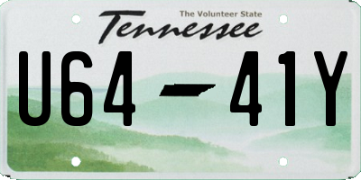 TN license plate U6441Y