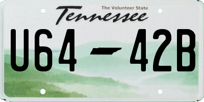 TN license plate U6442B