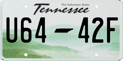 TN license plate U6442F