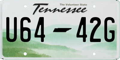 TN license plate U6442G