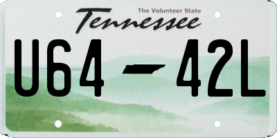 TN license plate U6442L
