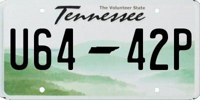 TN license plate U6442P