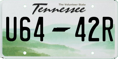 TN license plate U6442R
