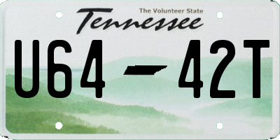 TN license plate U6442T