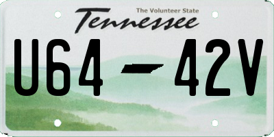 TN license plate U6442V