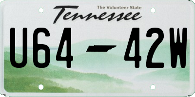 TN license plate U6442W