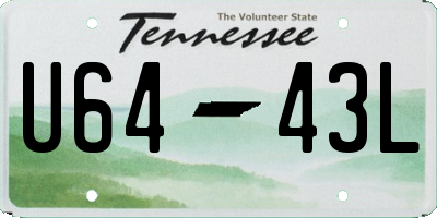 TN license plate U6443L