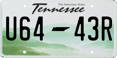 TN license plate U6443R