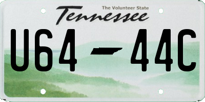 TN license plate U6444C